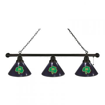 Notre Dame Shamrock 3 Shade Black Billiard Light