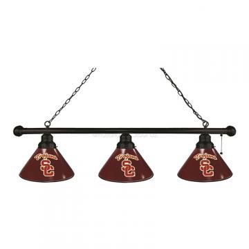 USC Trojans 3 Shade Black Billiard Light