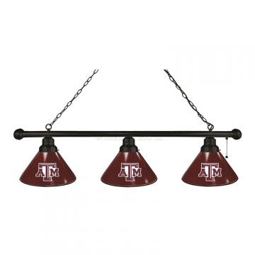 Texas A&M Aggies 3 Shade Black Billiard Light