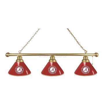 Alabama Crimson Tide 3 Shade Brass Billiard Light