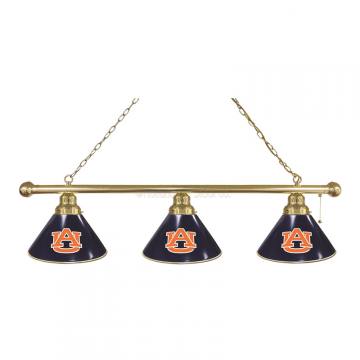 Auburn Tigers 3 Shade Brass Billiard Light