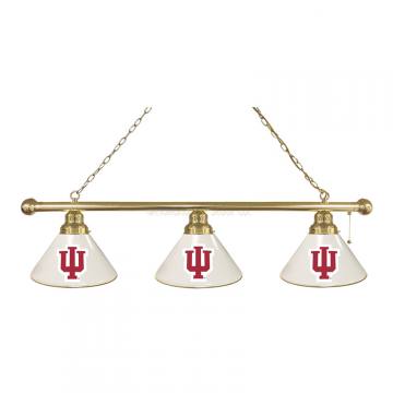 Indiana Hoosiers 3 Shade Brass Billiard Light