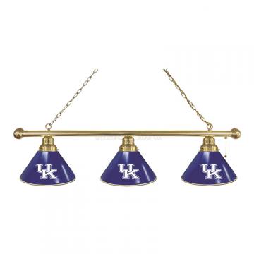 Kentucky Wildcats 3 Shade UK Brass Billiard Light