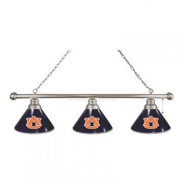Auburn Tigers 3 Shade Chrome Billiard Light