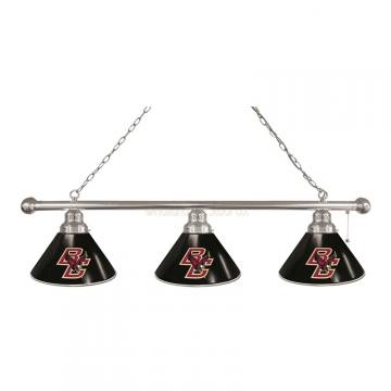 Boston College Eagles 3 Shade Chrome Billiard Light