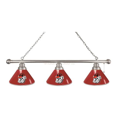 Georgia Bulldogs 3 Shade Bulldog Chrome Billiard Light