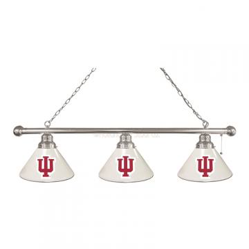 Indiana Hoosiers 3 Shade Chrome Billiard Light