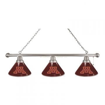 Minnesota Gophers 3 Shade Chrome Billiard Light