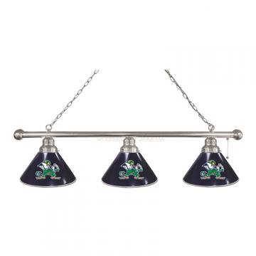Notre Dame Leprechaun 3 Shade Chrome Billiard Light