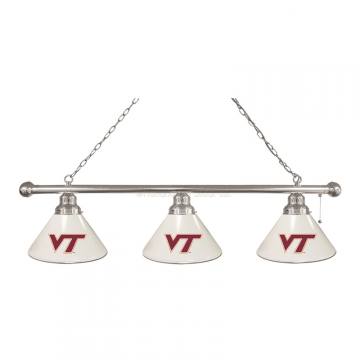 Virginia Tech Hokies 3 Shade Chrome Billiard Light