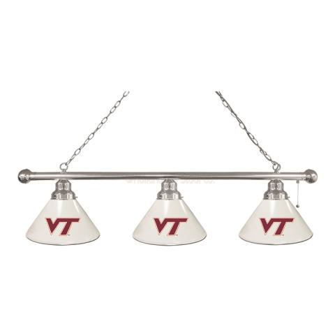 Virginia Tech Hokies 3 Shade Chrome Billiard Light