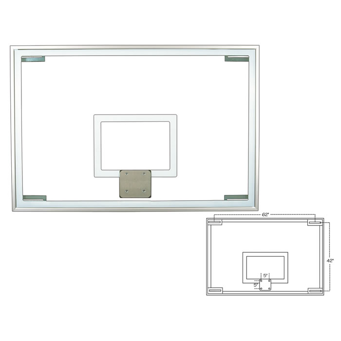 First Team FT236 72 Inch Glass Backboard
