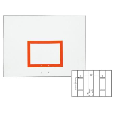 First Team FT260B 60 Inch Supported Steel Backboard