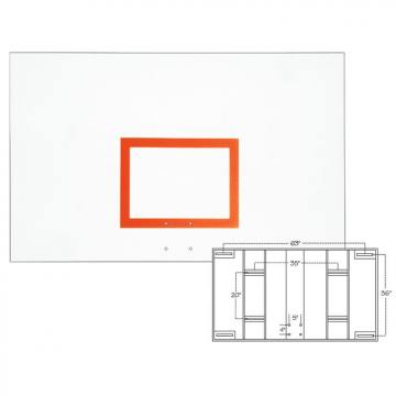 First Team FT265B 72 Inch Supported Steel Backboard