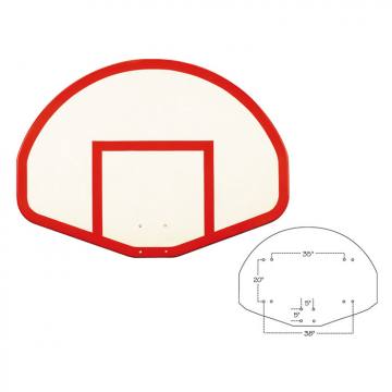 First Team FT275 54 Inch Fan Shaped Fiberglass Backboard