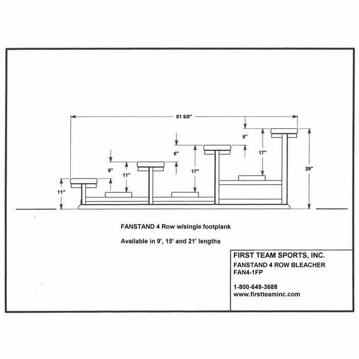 Telescoping Bleachers Dimensions