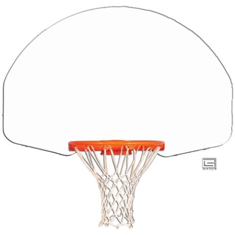Gared 35 x 54 Inch Rear Mounted Fan-Shape Backboard