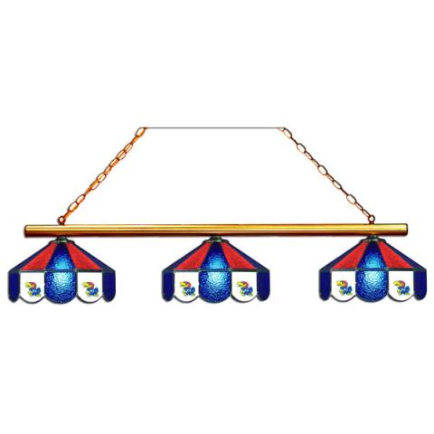Kansas Jayhawks 3 Shade Billiard Lamp