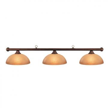 HJ Scott Autumn Rustic Billiard Light - Scavo Glass Shade