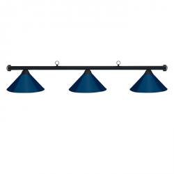 HJ Scott Matte Black Billiard Light - Blue Shade