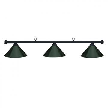 HJ Scott Matte Black Billiard Light - Green Shade