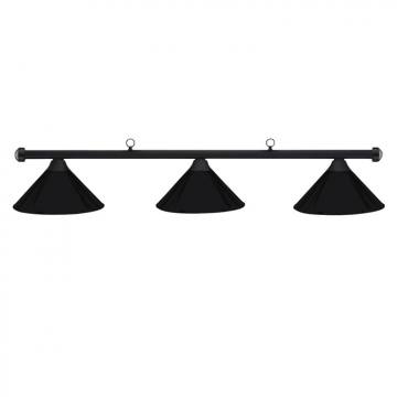 HJ Scott Matte Black Billiard Light - Black Shade