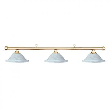 HJ Scott Brass Billiard Light - Alabaster Glazed Glass Shade