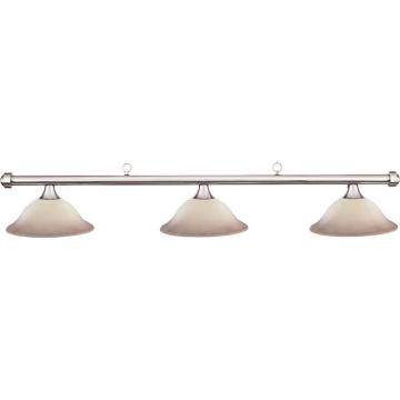 HJ Scott Chrome Billiard Light - White Frosted Glass Shade