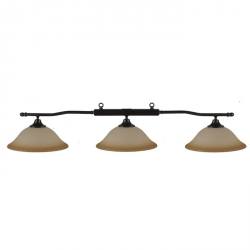 HJ Scott Wrought Iron Oil Rubbed Bronze Billiard Light - Glass Shade