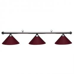 HJ Scott Gunmetal Billiard Light - Burgandy Shade