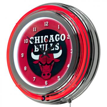 Chicago Bulls Neon Clock