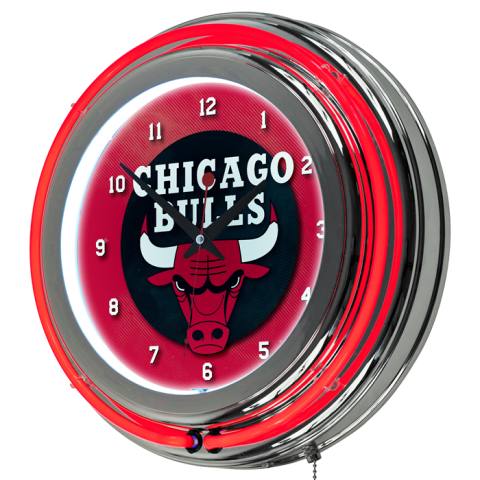 Chicago Bulls Neon Clock