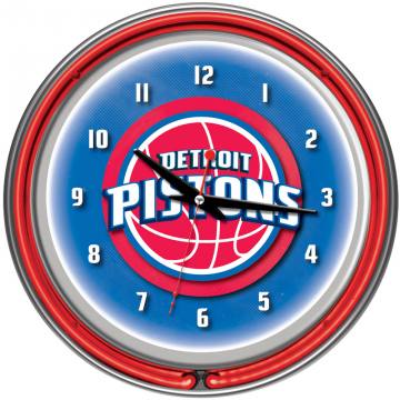Detroit Pistons Neon Clock