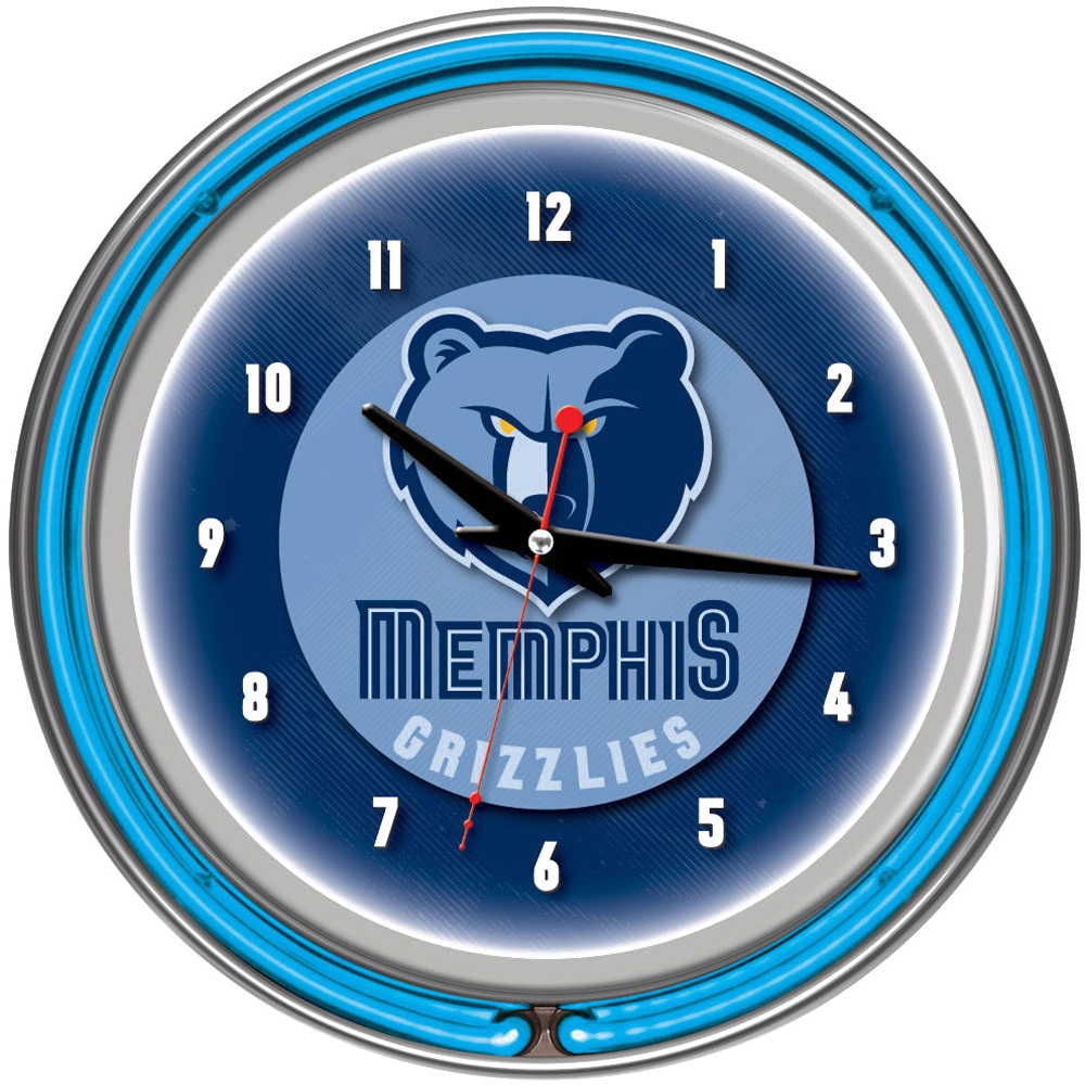 Memphis Grizzlies Neon Clock