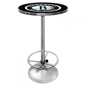 Brooklyn Nets Chrome Pub Table