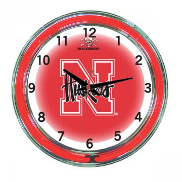 Nebraska Cornhuskers 18 Inch Neon Clock