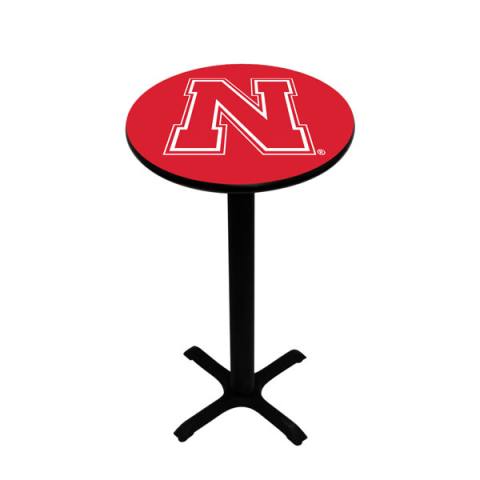 Nebraska Cornhuskers Black Pub Table