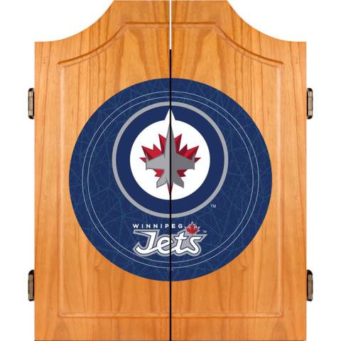 Winnipeg Jets Dart Board Cabinet Set
