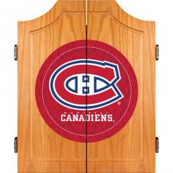 Montreal Canadiens Dart Board Cabinet Set