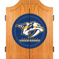 Nashville Predators Dart Board Cabinet Set