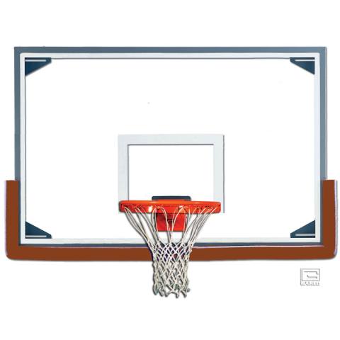 Gared 48 x 72 Inch Steel Frame Glass Backboard