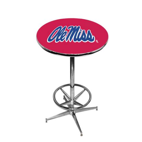 Ole Miss Rebels Chrome Pub Table