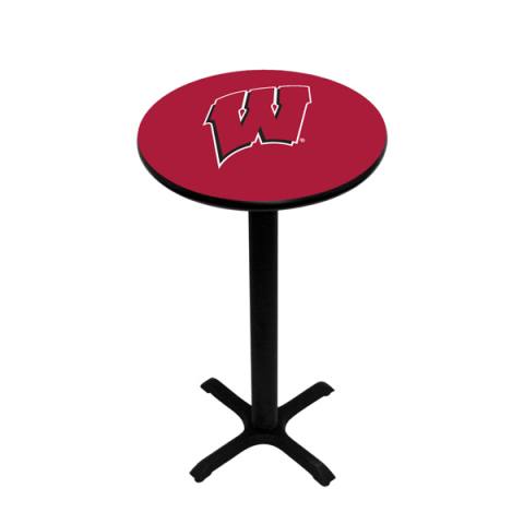 Wisconsin Badgers Black Pub Table